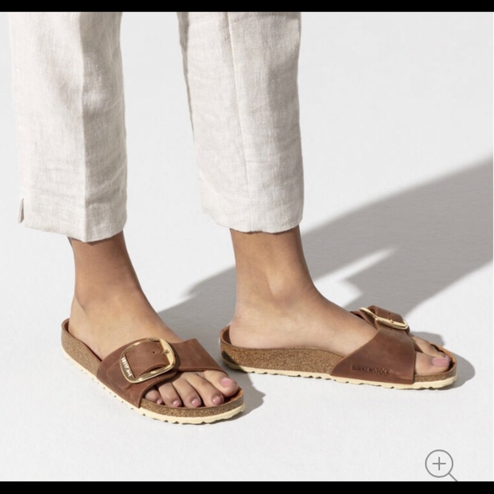 Cognac Madrid Big Buckle sandals size 40 (9)